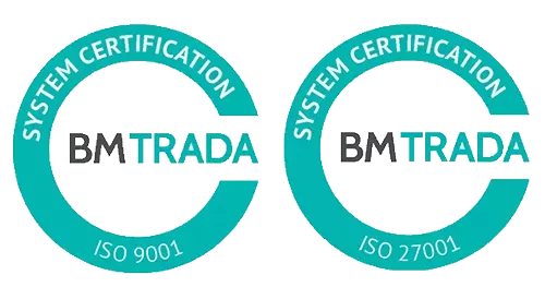 ISO 9001 and ISO 27001 Certification Logos