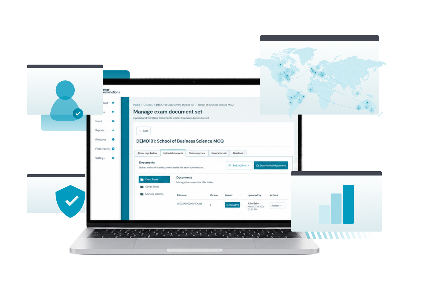 Screenshot of the BetterExaminations platform
